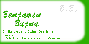 benjamin bujna business card