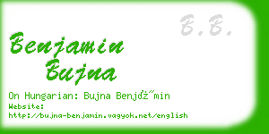 benjamin bujna business card